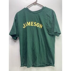 Jameson Irish Whiskey Green Graphic Print T Shirt Men's Large Cotton